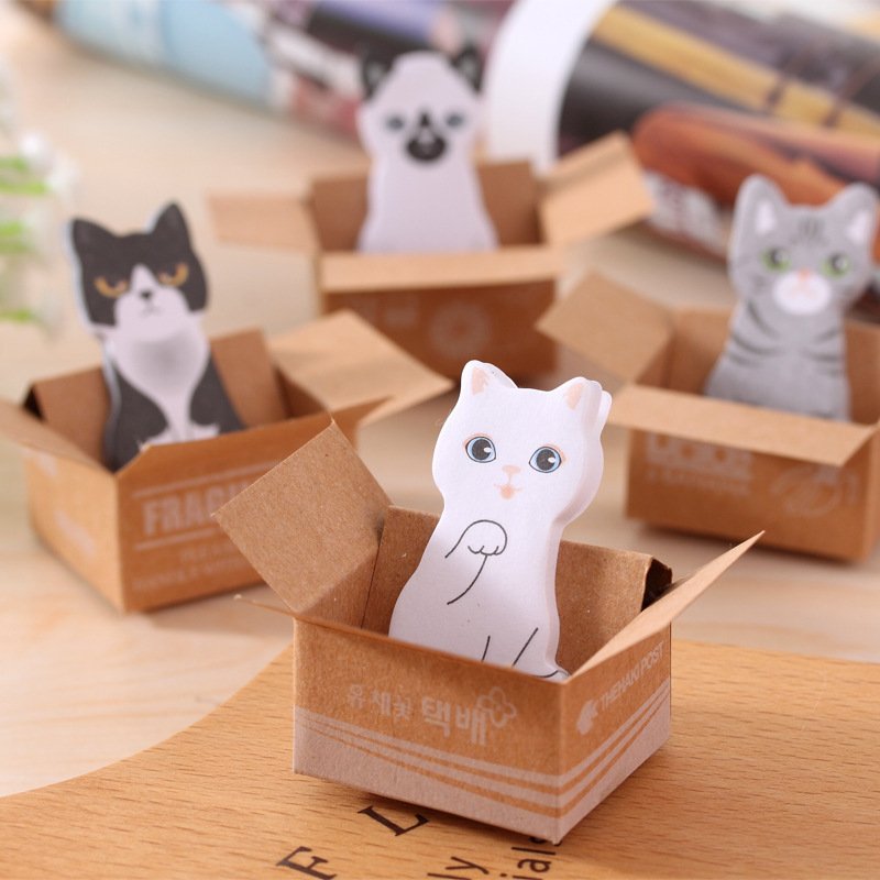 3D Kawaii Cat/Dog Box Sticky Notes