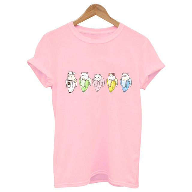 Nude Kawaii Animal Banana Tee
