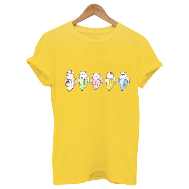 Nude Kawaii Animal Banana Tee