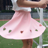 Hollow Heart Mini Skirt