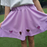 Hollow Heart Mini Skirt