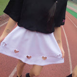 Hollow Heart Mini Skirt