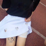 Hollow Heart Mini Skirt